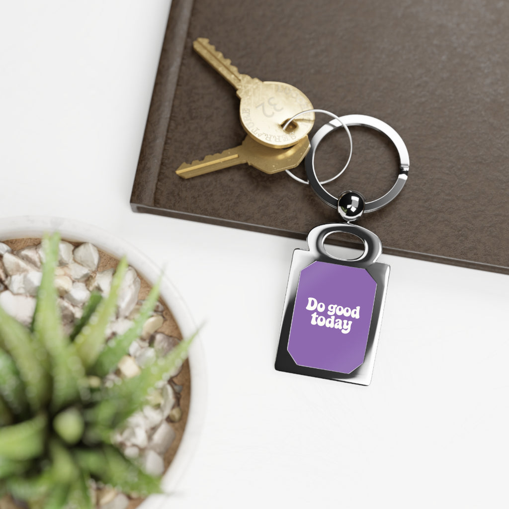 OFBA Rectangle Keyring — “Do Good Today” Motivational Keychain