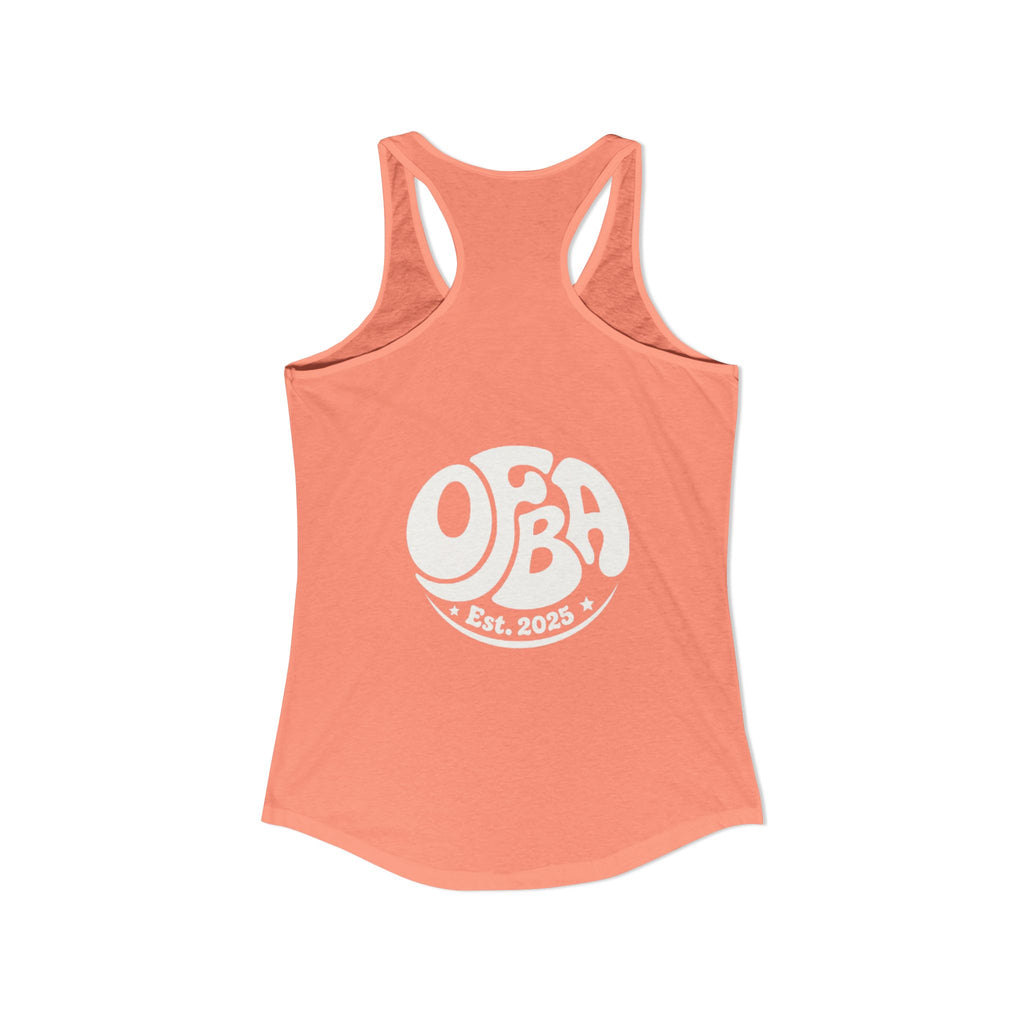 Women's "Do good today" Racerback Tank - OFBA Est 2025 logo