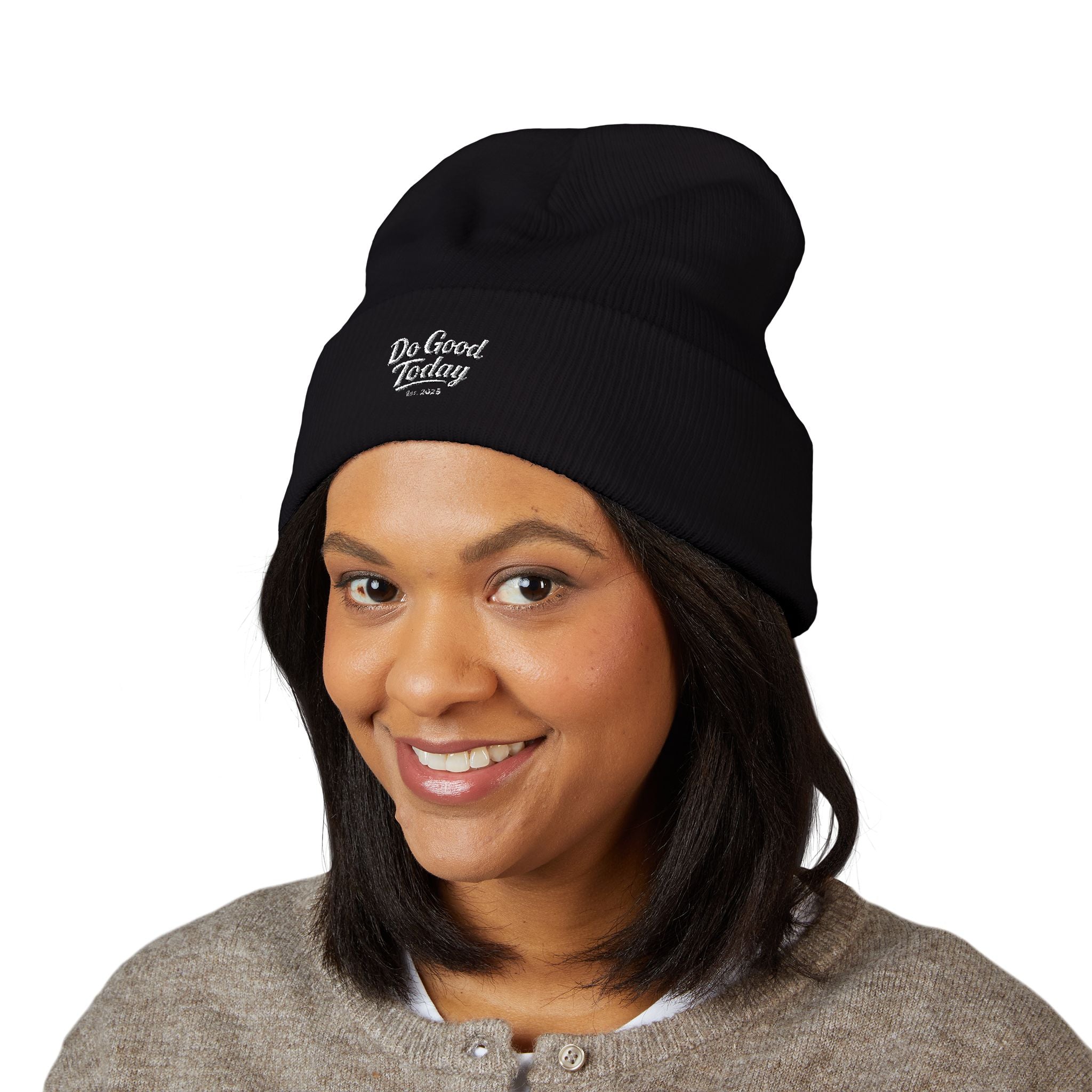 "Do Good Today" Cozy Cuffed Beanie